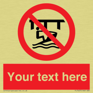 Custom Do not use watercraft in the vicinity of piers